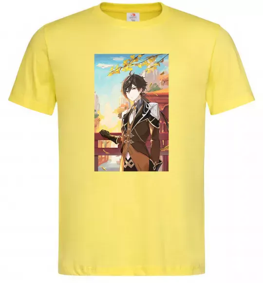 Мужская футболка Genshion impact Zhongli Лимонный фото