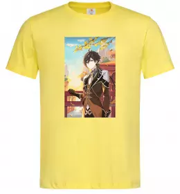 Мужская футболка Genshion impact Zhongli Лимонный фото