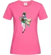 Женская футболка Genshion impact Венти Ярко-розовый фото
