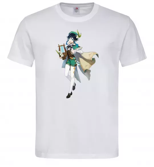 Мужская футболка Genshion impact Венти Белый фото