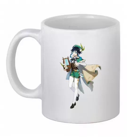 Чашка керамічна Genshion impact Венти Білий фото