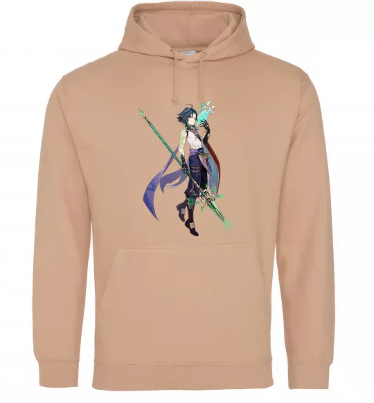 Мужская толстовка (худи) Genshion impact Сяо Песочный фото