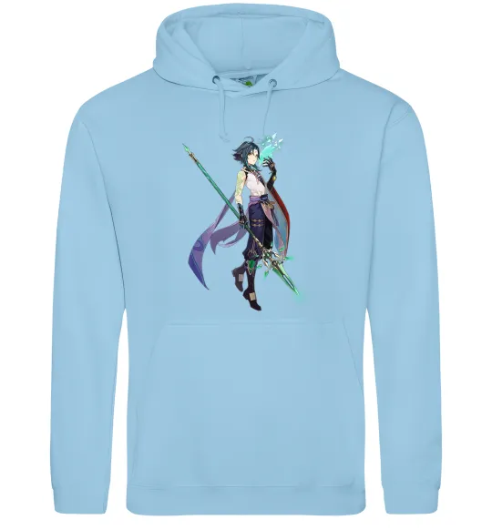 Жіноча толстовка (худі) Genshion impact Сяо Блакитний фото