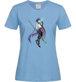 Женская футболка Genshion impact Сяо Женская футболка Genshion impact Сяо