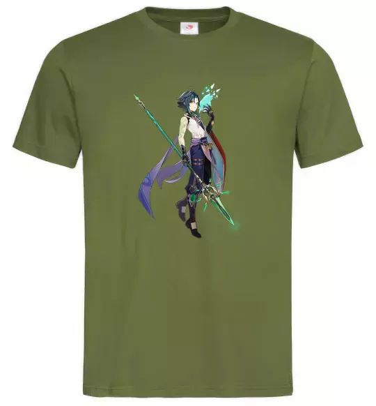 Мужская футболка Genshion impact Сяо Оливковый фото