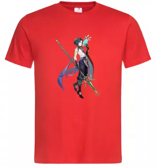 Мужская футболка Genshion impact Сяо Красный фото