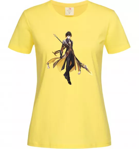 Жіноча футболка Genshion impact Чжун Ли Лимонний фото