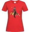 Жіноча футболка Genshion impact Чжун Ли Червоний Жіноча футболка Genshion impact Чжун Ли Червоний фото