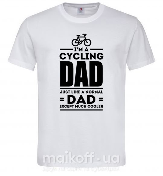 Мужская футболка Im a cycling Dad Белый фото