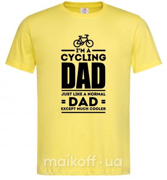 Чоловіча футболка Im a cycling Dad Лимонний фото