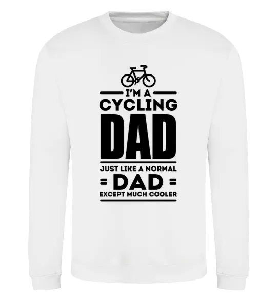 Свитшот Im a cycling Dad Белый фото