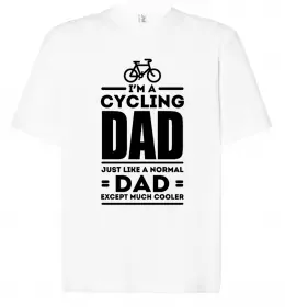 Футболка Оверсайз Im a cycling Dad Белый фото