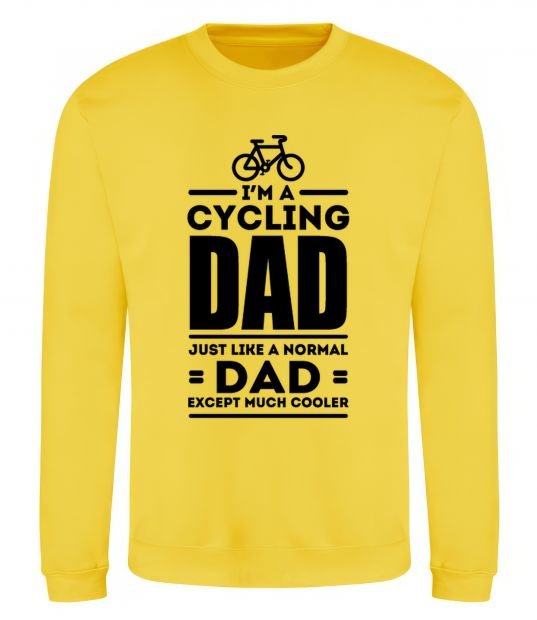 Світшот Im a cycling Dad Сонячно жовтий фото