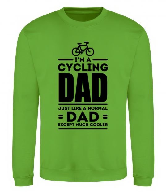 Світшот Im a cycling Dad Лаймовий фото