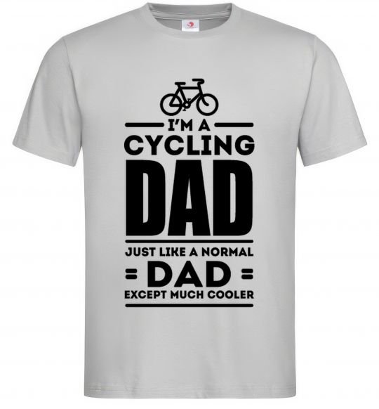 Мужская футболка Im a cycling Dad Серый фото