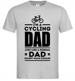 Мужская футболка Im a cycling Dad Серый фото
