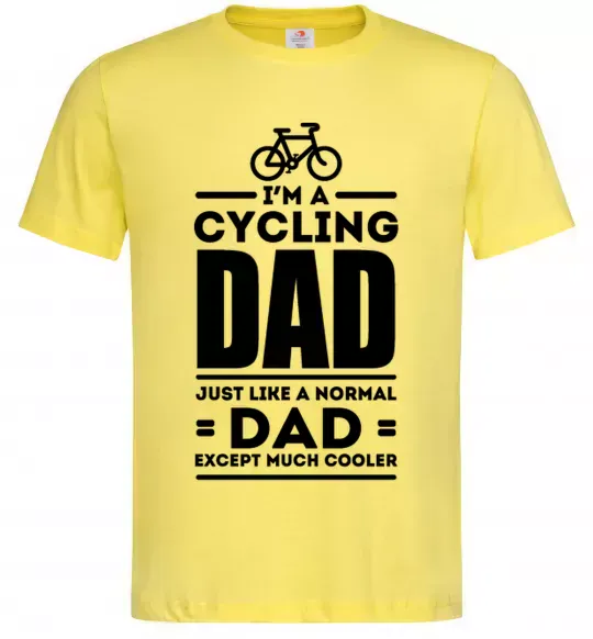 Мужская футболка Im a cycling Dad Лимонный фото