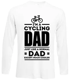 Лонгслив Im a cycling Dad Белый фото