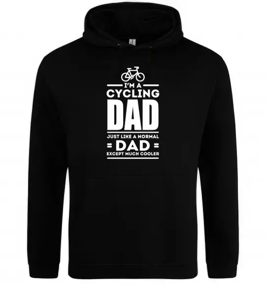 Чоловіча толстовка (худі) Im a cycling Dad Чорний фото