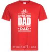 Чоловіча футболка Im a cycling Dad Червоний фото