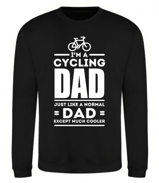 Світшот Im a cycling Dad Чорний фото