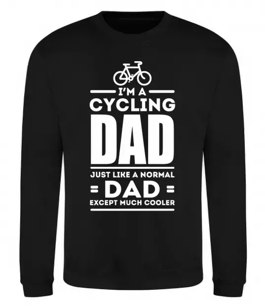 Світшот Im a cycling Dad Чорний фото
