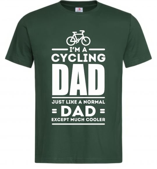 Мужская футболка Im a cycling Dad Темно-зеленый фото