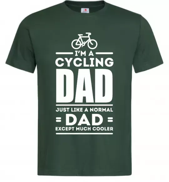 Мужская футболка Im a cycling Dad Темно-зеленый фото