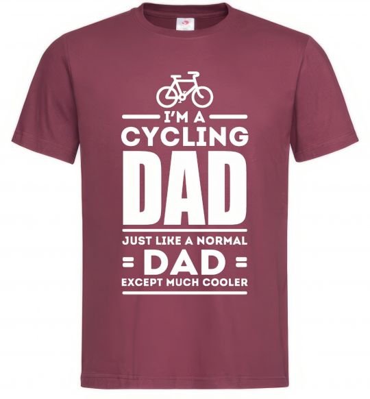 Мужская футболка Im a cycling Dad Бордовый фото