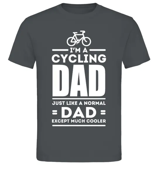 Мужская футболка Im a cycling Dad Графит фото