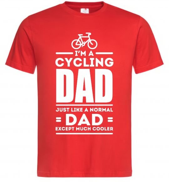 Мужская футболка Im a cycling Dad Красный фото