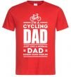 Мужская футболка Im a cycling Dad Красный фото