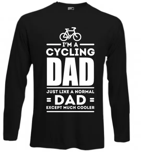 Лонгслів Im a cycling Dad Чорний фото