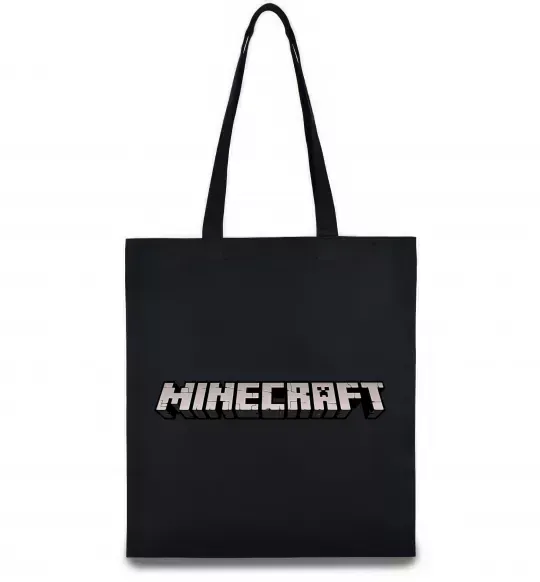 Эко-сумка Minecraft logo 3d Черный фото