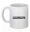 Чашка керамическая Minecraft logo 3d Белый фото