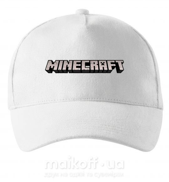 Кепка Minecraft logo 3d Білий фото