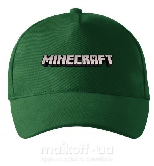 Кепка Minecraft logo 3d Темно-зелений фото