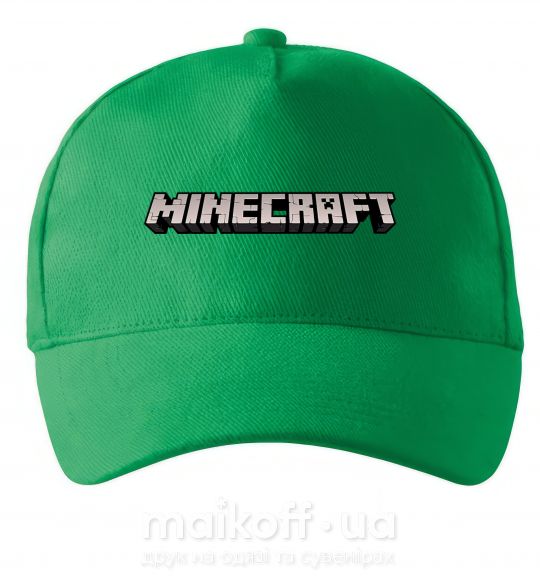 Кепка Minecraft logo 3d Зеленый фото