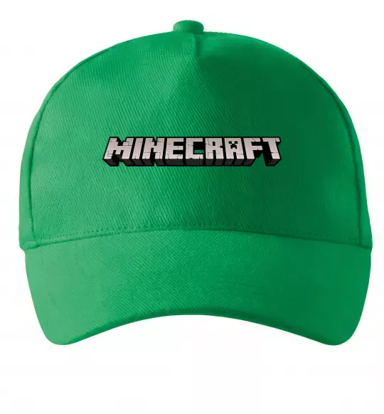 Кепка Minecraft logo 3d Зеленый фото
