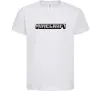 Дитяча футболка Minecraft logo 3d Білий фото