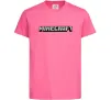 Дитяча футболка Minecraft logo 3d Яскраво-рожевий фото