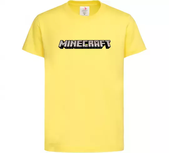 Дитяча футболка Minecraft logo 3d Лимонний фото