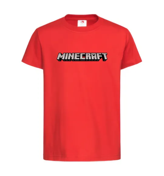 Дитяча футболка Minecraft logo 3d Червоний фото