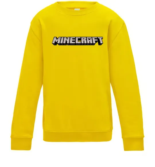 Дитячий світшот Minecraft logo 3d Сонячно жовтий фото