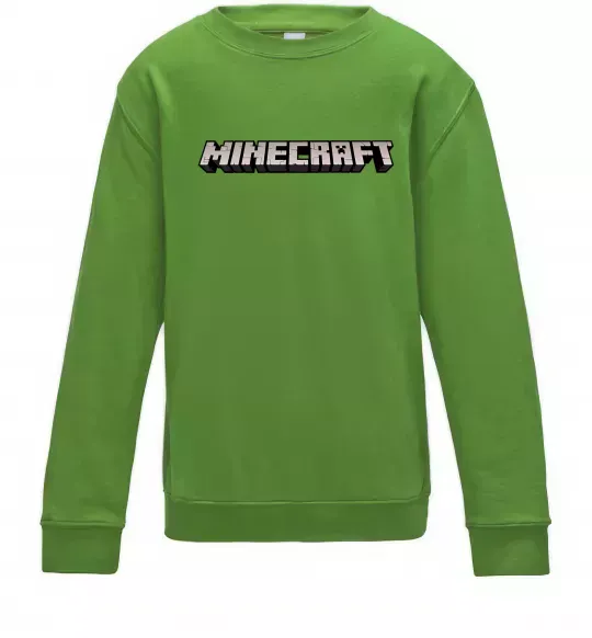 Дитячий світшот Minecraft logo 3d Лаймовий фото