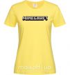 Жіноча футболка Minecraft logo 3d Лимонний фото
