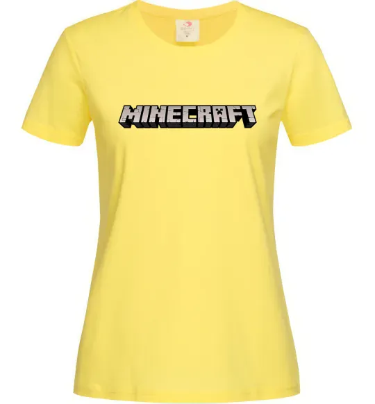 Женская футболка Minecraft logo 3d Лимонный фото
