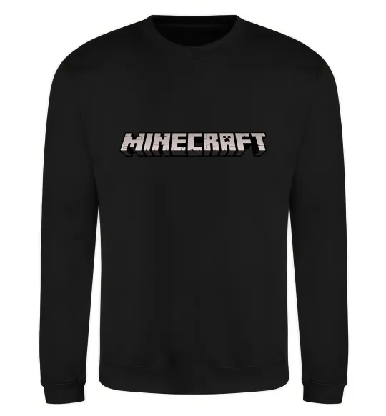 Свитшот Minecraft logo 3d Черный фото