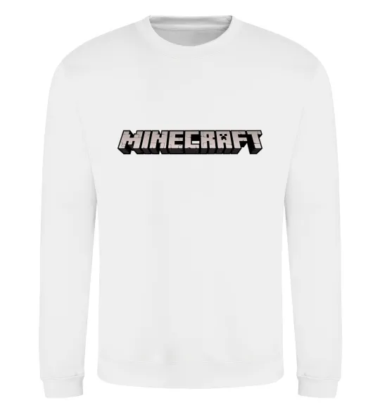 Свитшот Minecraft logo 3d Белый фото