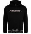 Женская толстовка (худи) Minecraft logo 3d Черный фото